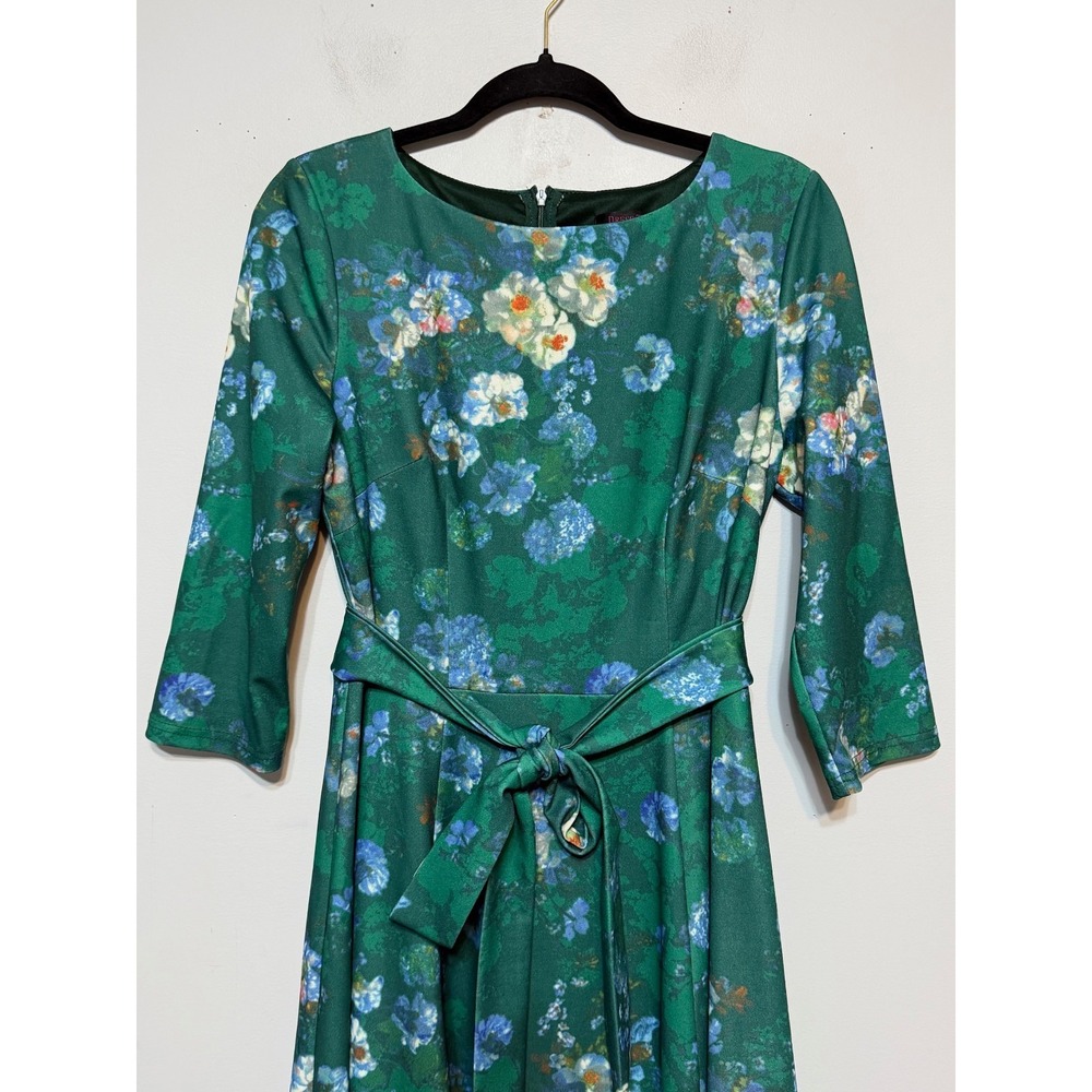 Dress Tells Cottagecore Floral A Line Midi Dress Womens Size Large Retro Garden - Picture 5 of 9